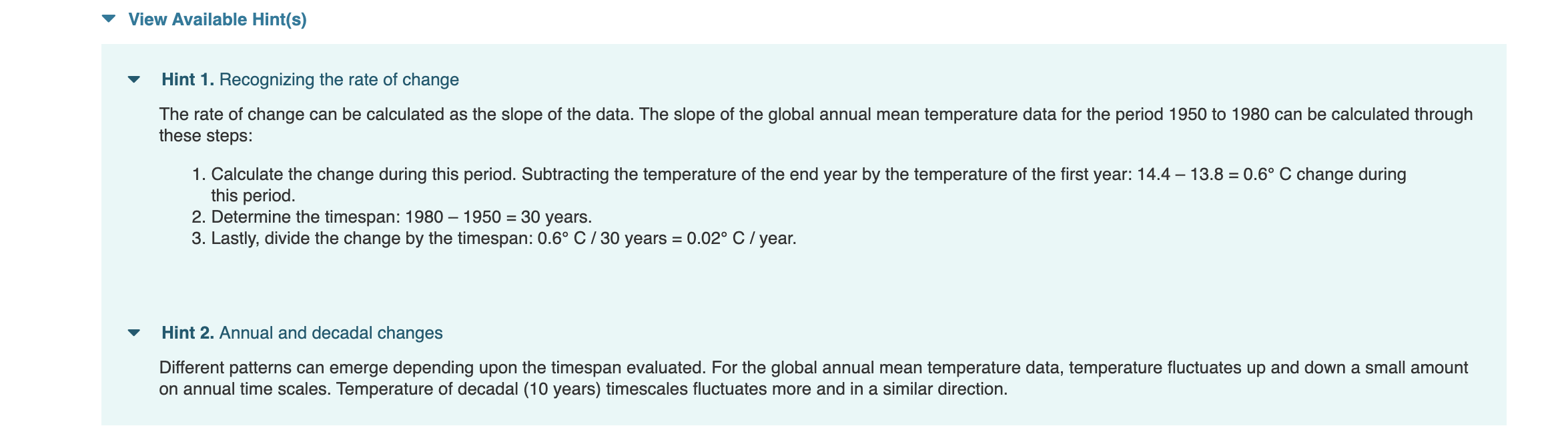 Solved Part B- Global Temperature Trend Much of the climate | Chegg.com
