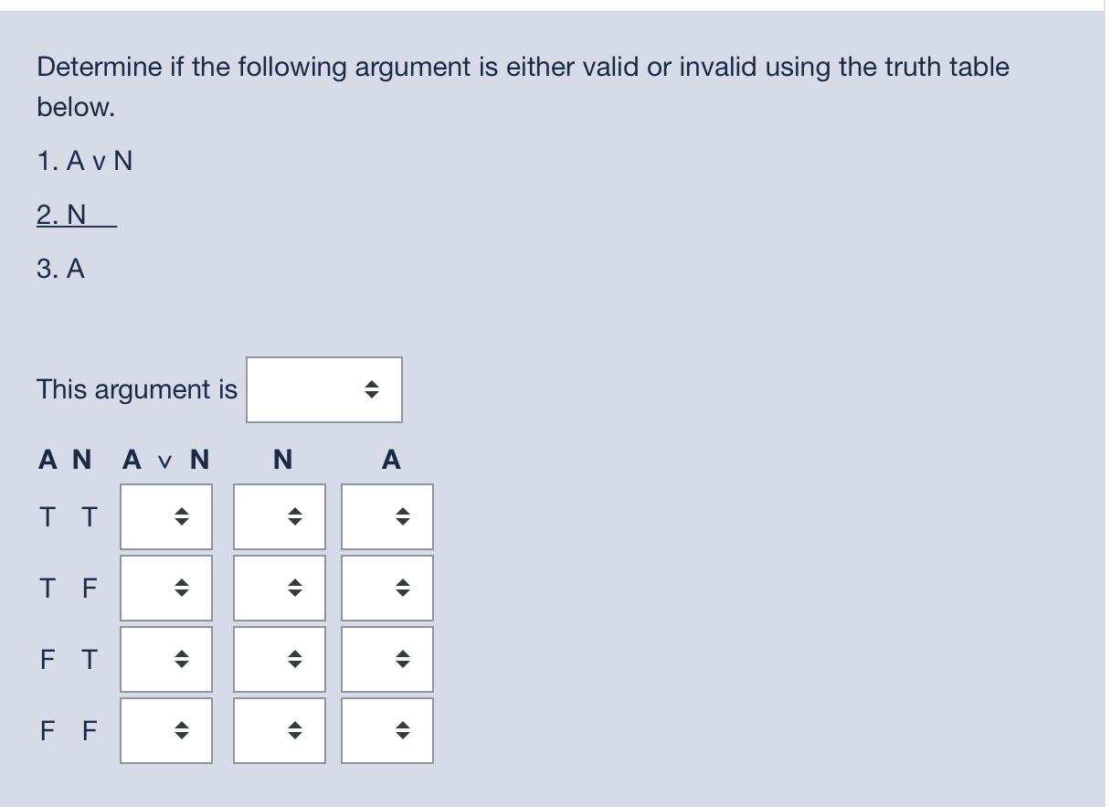 Solved Determine if the following argument is either valid | Chegg.com