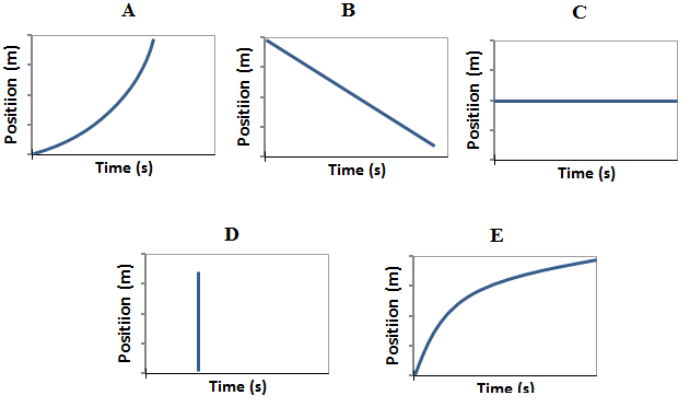 Solved Which of the following five position versus time | Chegg.com