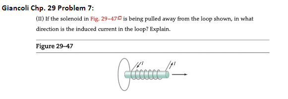 Solved Giancoli Chp. 29 ﻿Problem 7:(II) ﻿If the solenoid in | Chegg.com