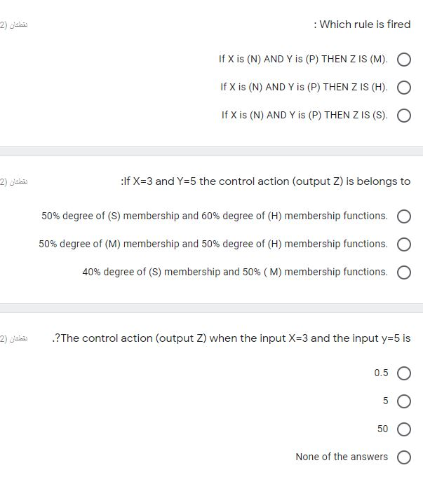 Solved Q4 10 Marks Fuzzy Logic Controller With Two In Chegg Com