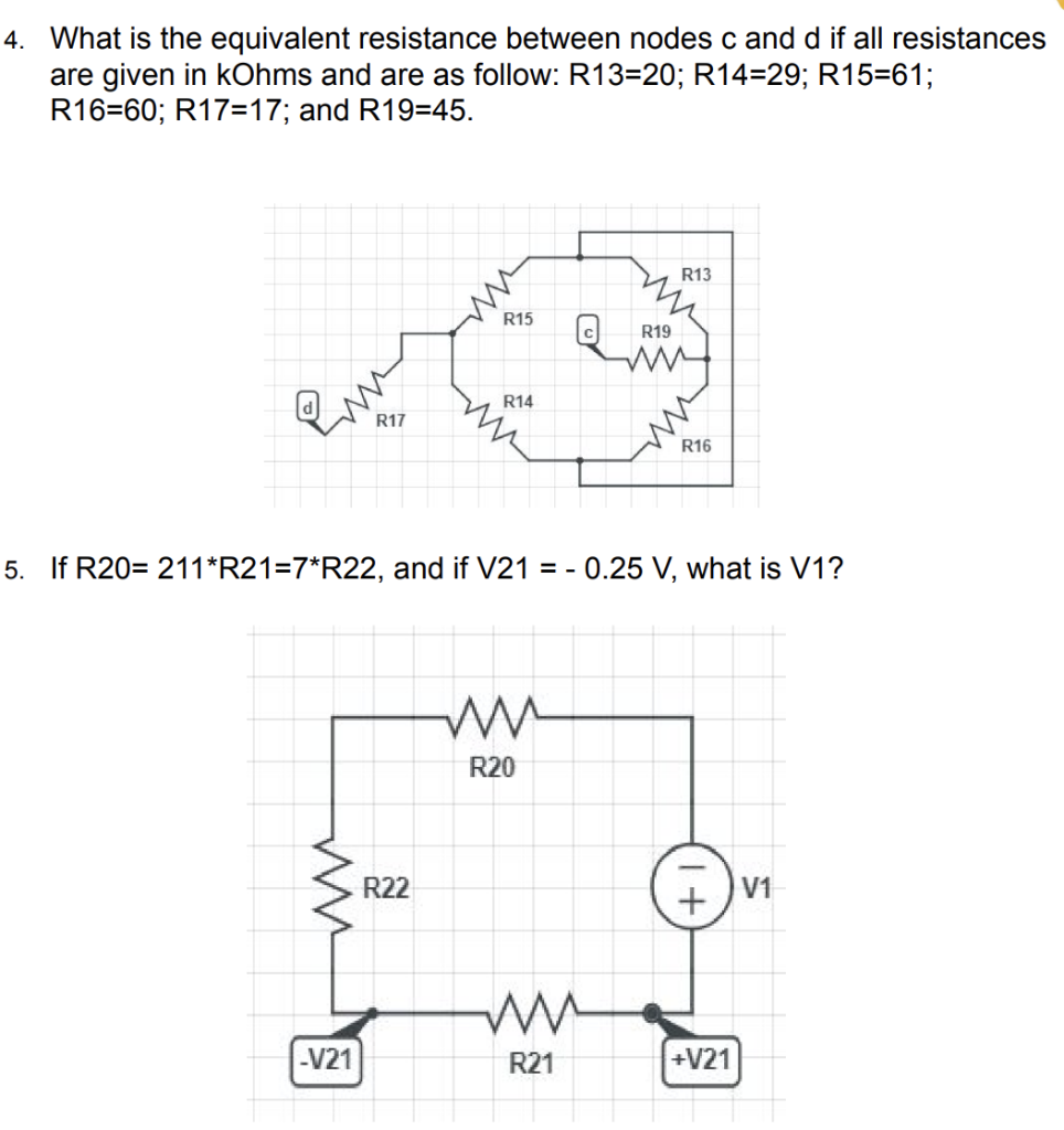 Solved 4. What is the equivalent resistance between nodes c