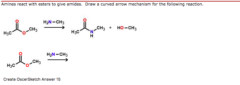 Solved Amines react with esters to give amides. Draw a | Chegg.com