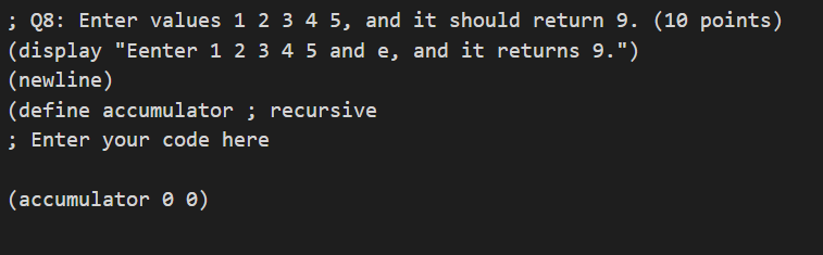 Solved ; 28: Enter values 1 2 3 4 5, and it should return 9. | Chegg.com
