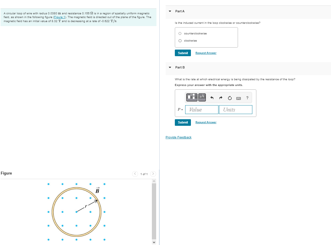 Solved A circular loop of wire with radius 0.0380 m and | Chegg.com