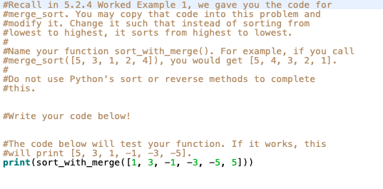 Solved # #Recall in 5.2.4 Worked Example 1, we gave you the | Chegg.com