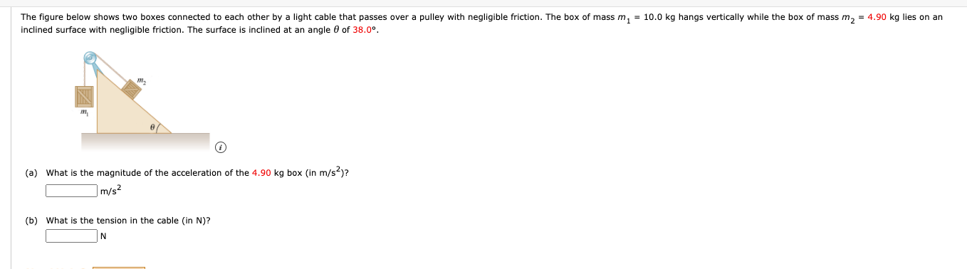 Solved The figure below shows two boxes connected to each | Chegg.com