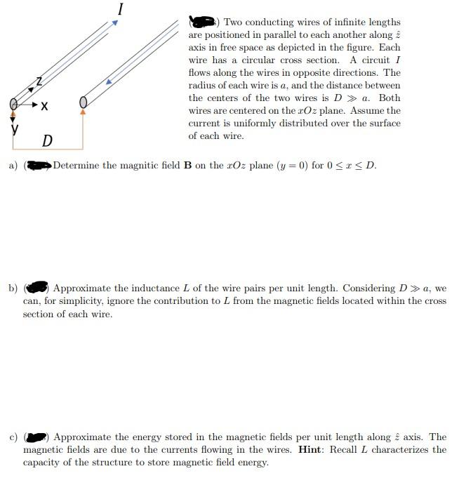 Solved Two conducting wires of infinite lengths are | Chegg.com