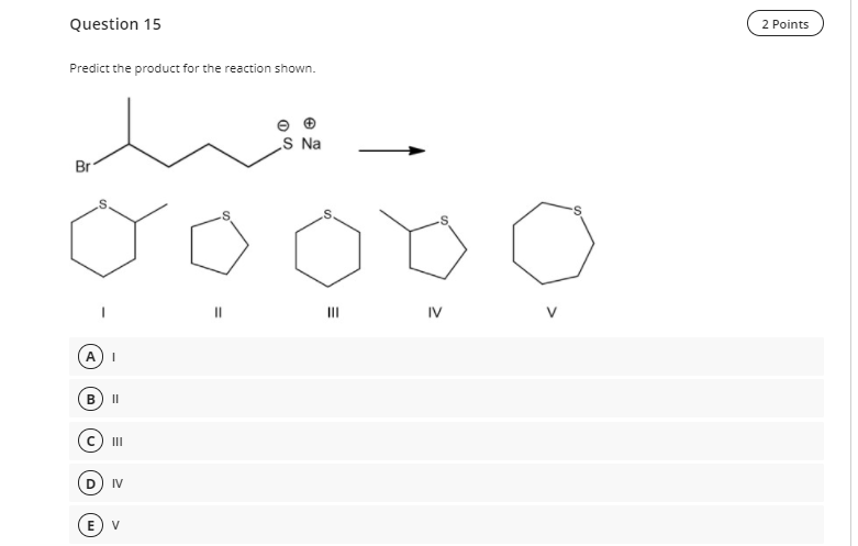Solved Question 15 2 Points Predict the product for the | Chegg.com