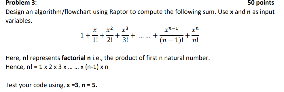 Solved Design an algorithm/flowchart using Raptor to compute | Chegg.com