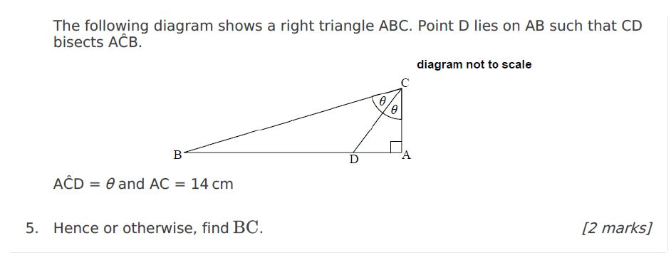 Solved The following diagram shows a right triangle ABC. | Chegg.com