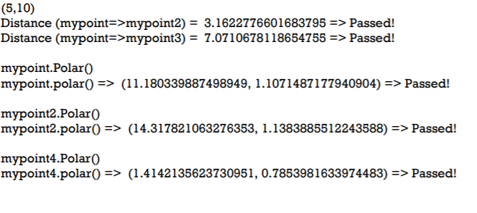 Solved Point Define a class named Point that will represent | Chegg.com