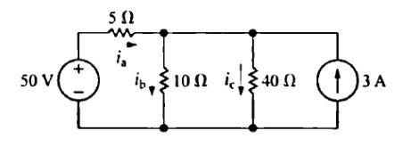 Solved In the following circuit a) Calculate the currents | Chegg.com