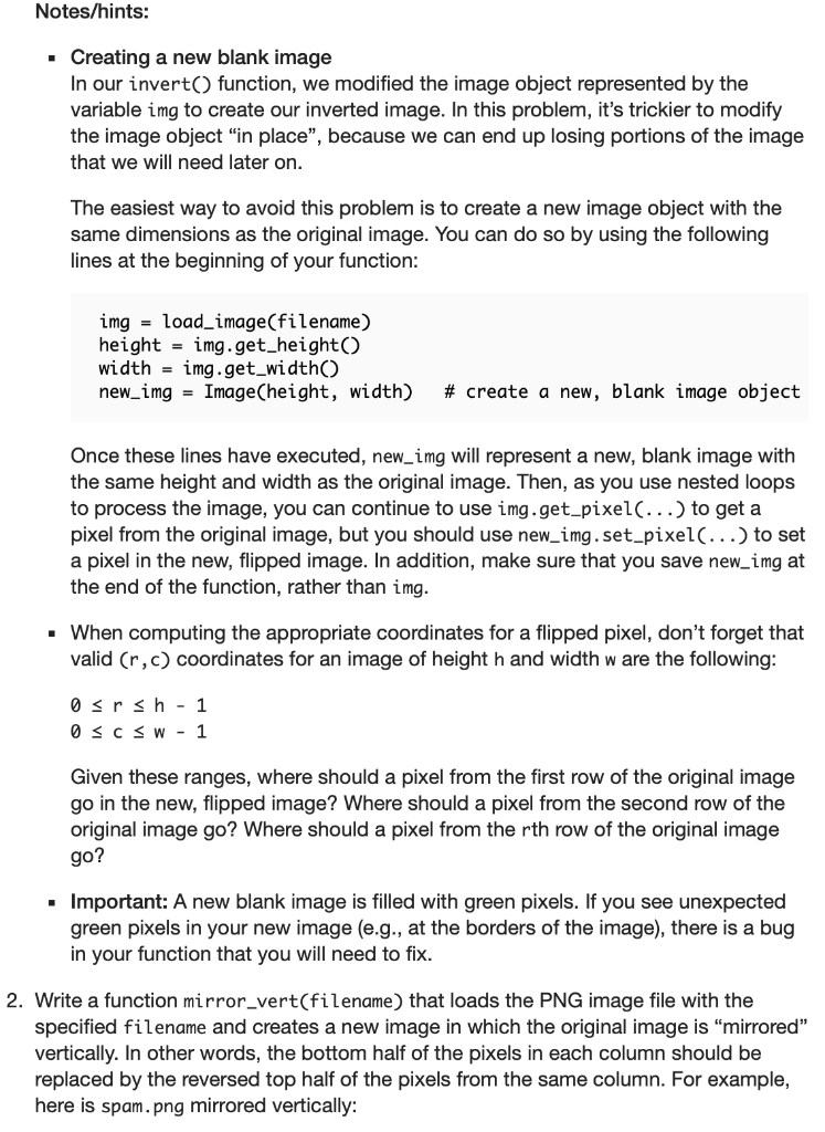 Problem 4: Image processing, continued 30 points; | Chegg.com