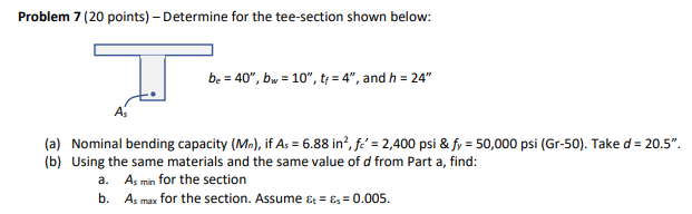 Solved Problem 7 (20 points) - Determine for the tee-section | Chegg.com