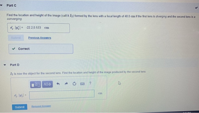 Solved Constants When two lenses are used in combination, | Chegg.com