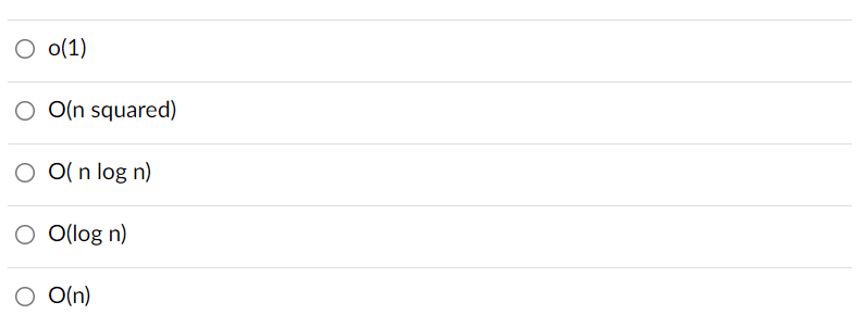 Solved A question on Big O notation What would be the Big O | Chegg.com