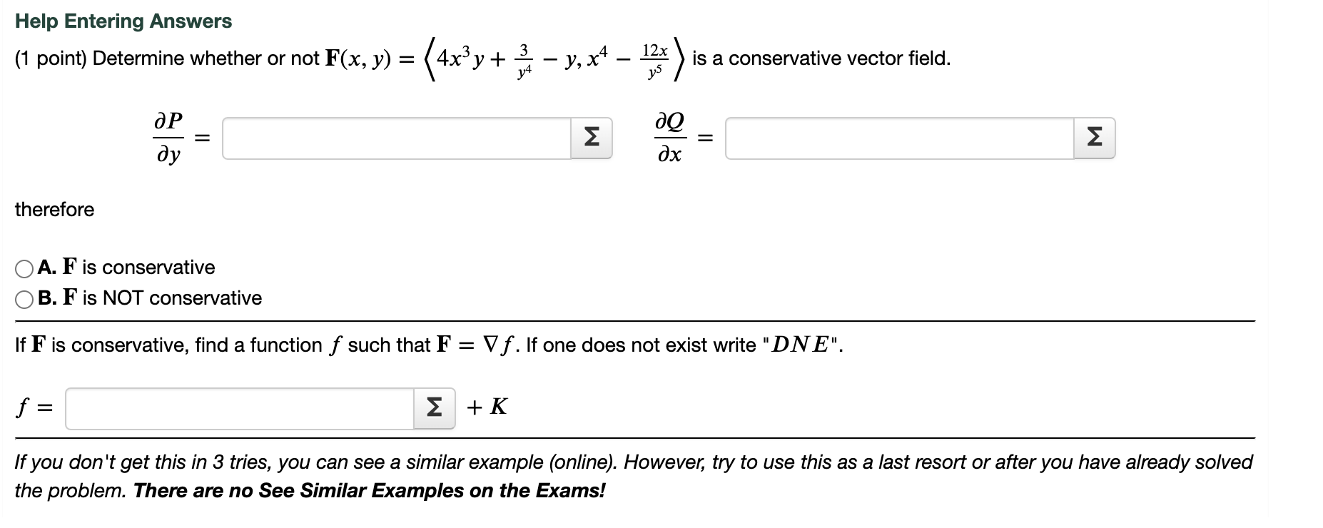 Solved (1 Point) Determine Whether Or Not | Chegg.com