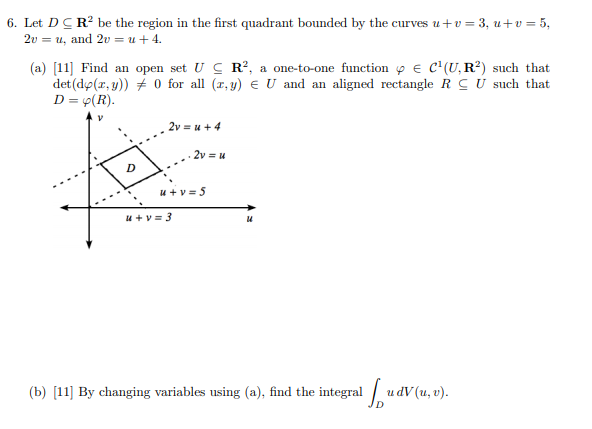 6 Let D C R2 Be The Region In The First Quadrant Chegg Com