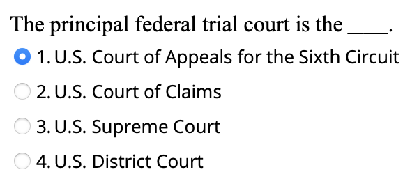 Solved Which Of The Following Courts Are Considered | Chegg.com