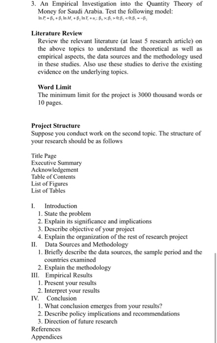 structure of a research project