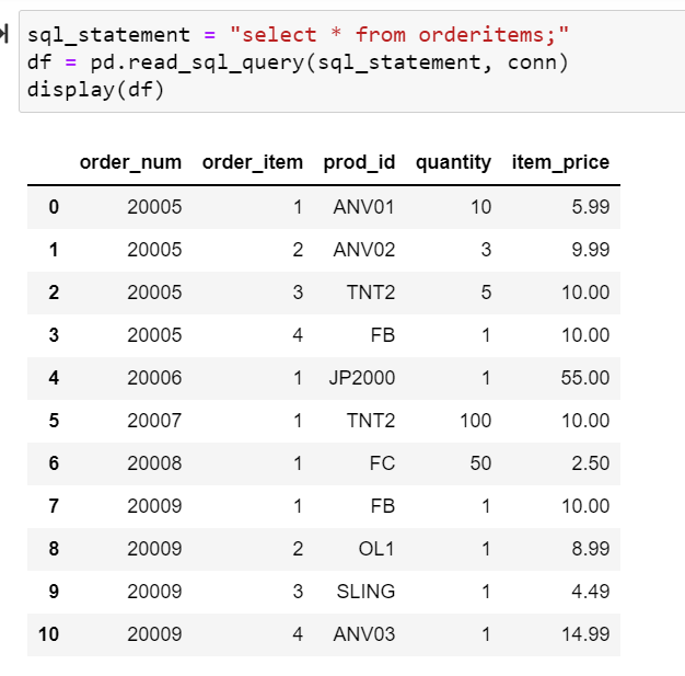 Solved def ex20(): # Write an SQL statement that SELECTs all | Chegg.com image.