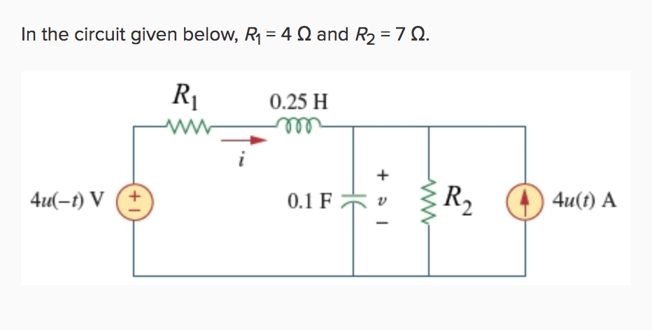 Solved In the circuit given below, R1 = 4 Ω and R2 = 7 Ω. | Chegg.com