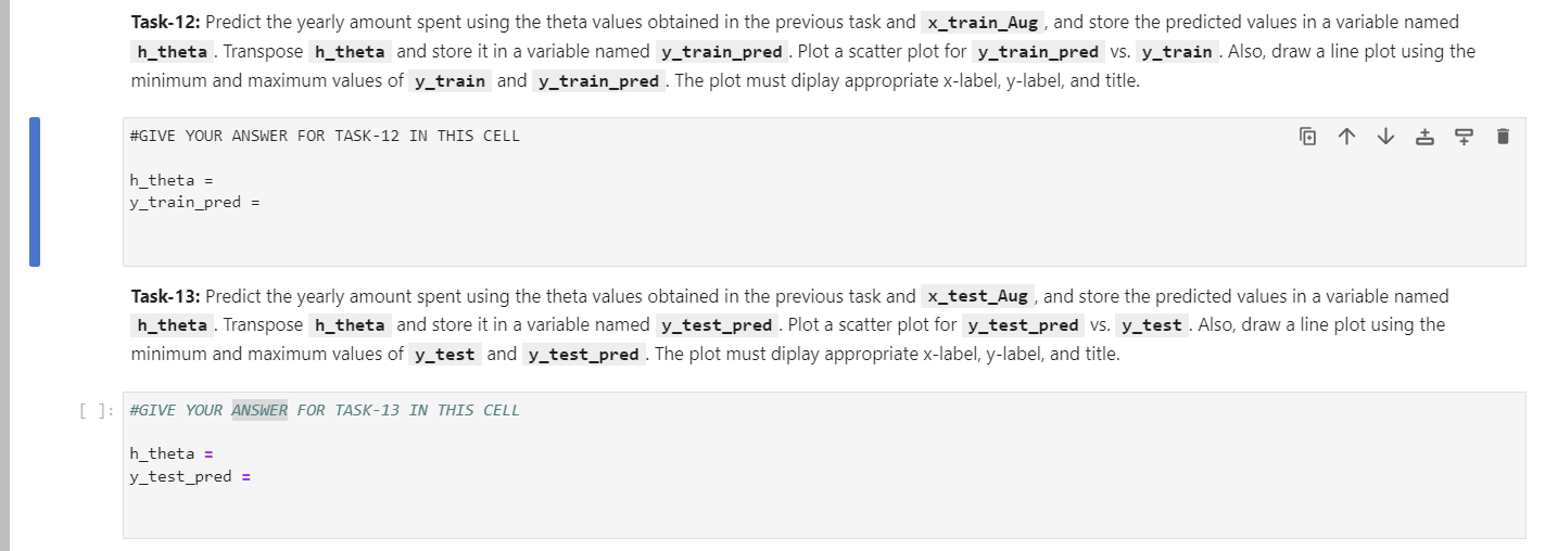 Solved Task-11: Implement the gradient descent algorithm and | Chegg.com
