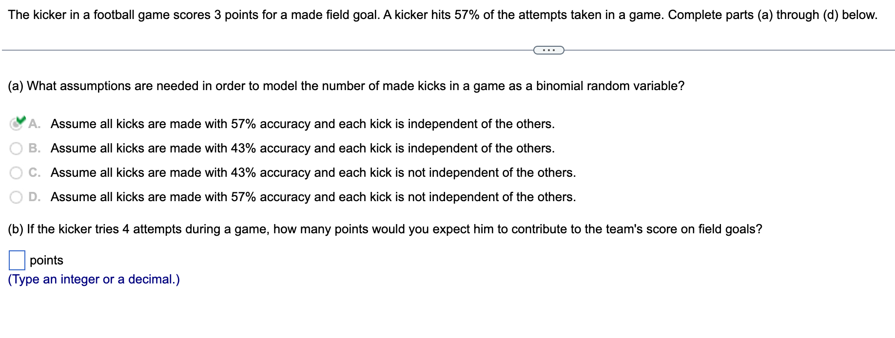 solved-the-kicker-in-a-football-game-scores-3-points-for-a-chegg