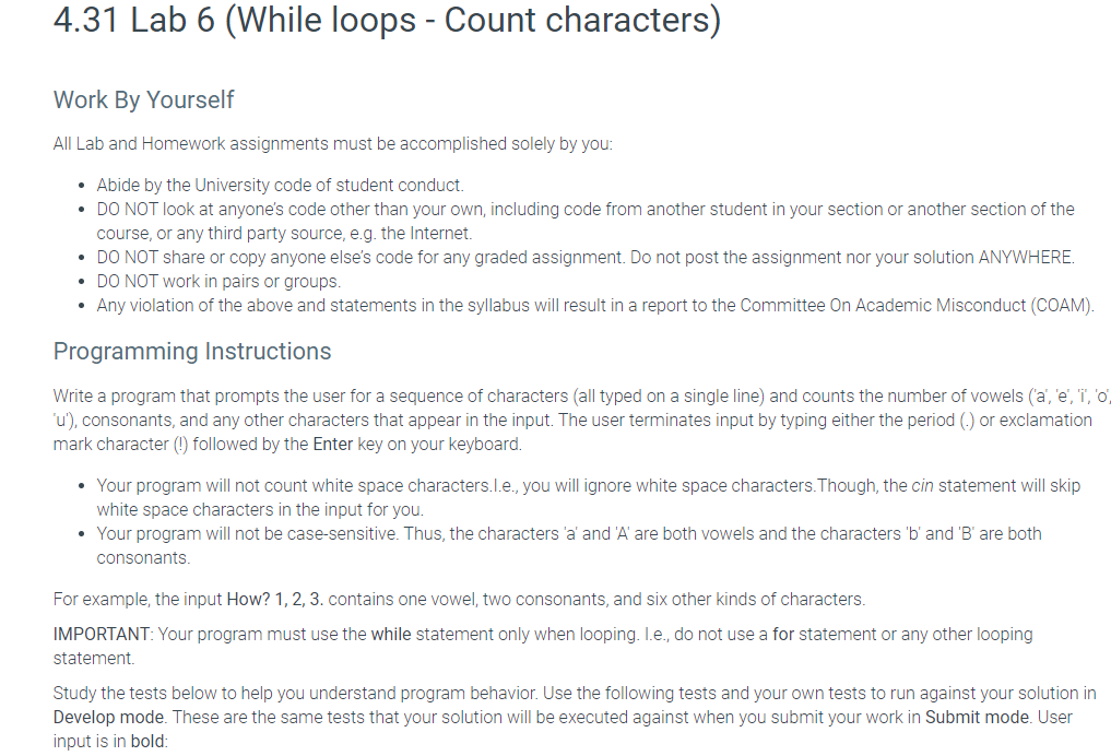 Solved IN C++ You are NOT reading your input into a | Chegg.com