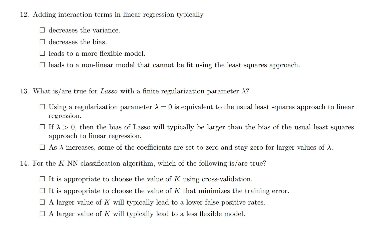 Solved 12. Adding interaction terms in linear regression | Chegg.com