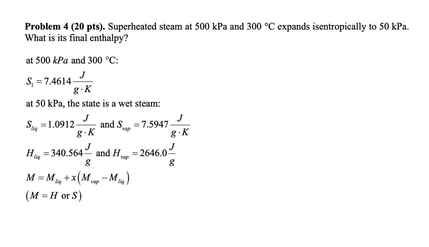 Solved Problem 4 (20 Pts). Superheated Steam At 500 KPa And | Chegg.com