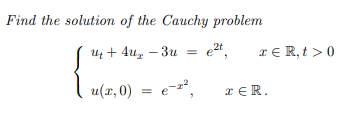 Solved Find the solution of the Cauchy problem | Chegg.com