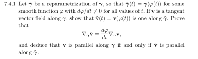 7 4 1 Let G Be A Reparametrization Of Y So That O Chegg Com