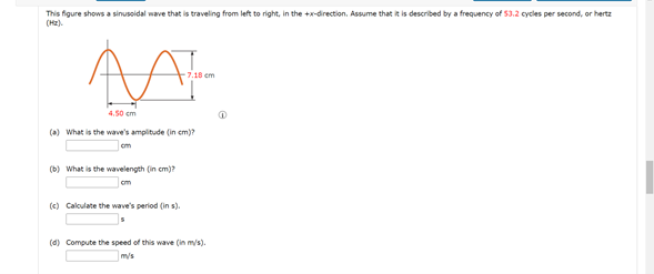 Solved This figure shows a sinusoidal wave that is traveling | Chegg.com
