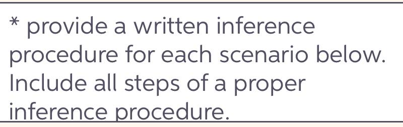 Solved * provide a written inference procedure for each | Chegg.com