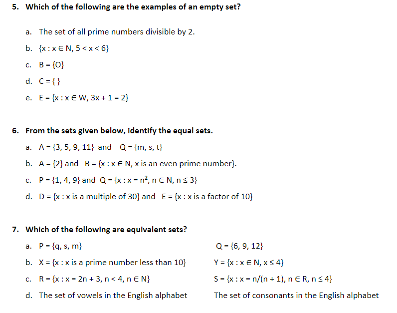 Solved 5 Which Of The Following Are The Examples Of An E Chegg Com