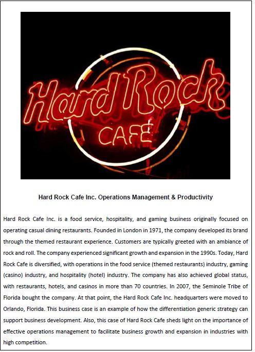 hard rock cafe business strategy