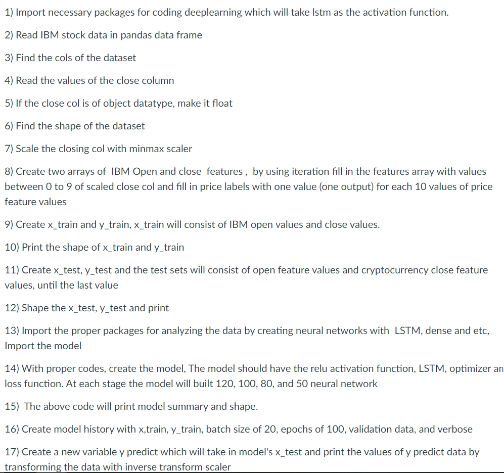 Solved 1) Import necessary packages for coding deeplearning | Chegg.com