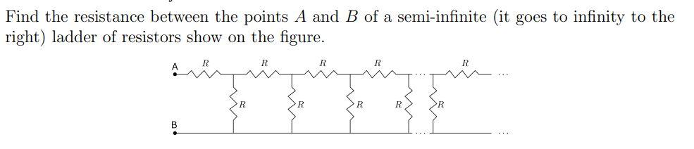 Solved Find the resistance between the points A and B of a | Chegg.com