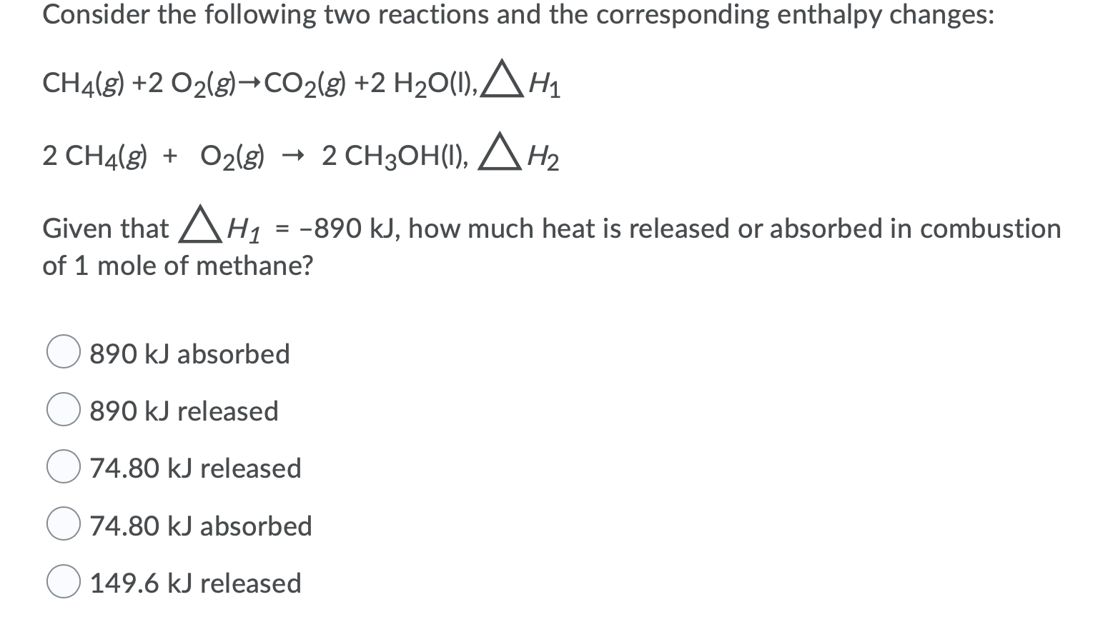 Solved Consider the following two reactions and the | Chegg.com