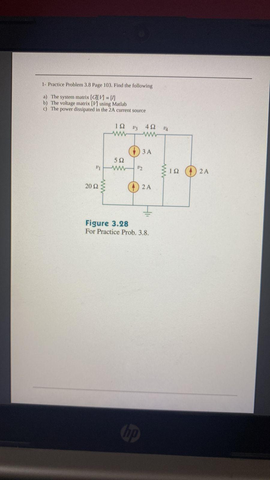 Solved 1 - Practice Problem 3.8 Page 103. Find the following | Chegg.com