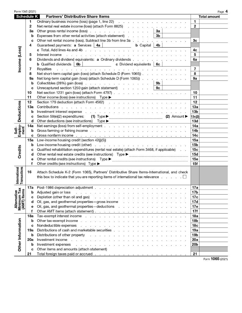 Solved Form 1065 Project You have been engaged to prepare | Chegg.com