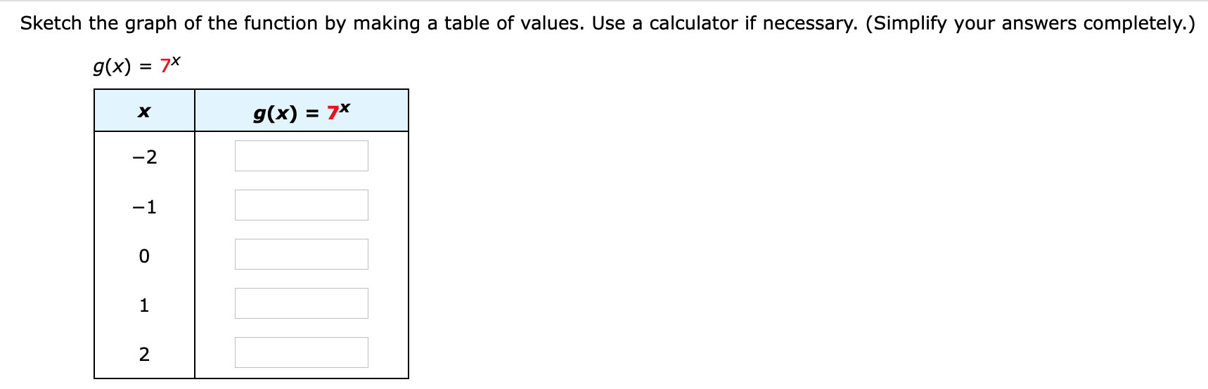 The Function Fx 5x Is An Exponential Function Cheggcom