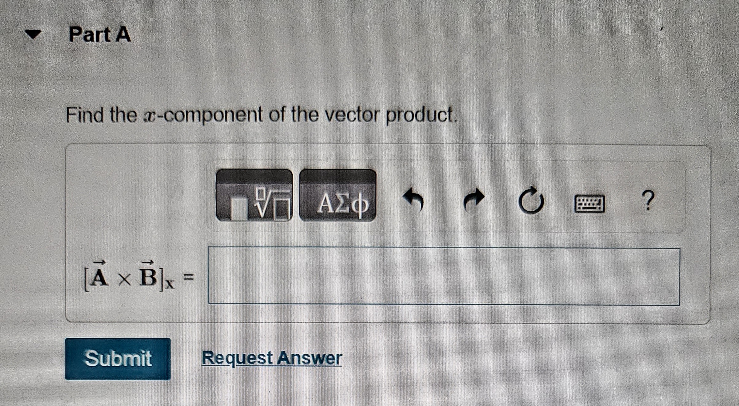 Solved Determine The Vector Product A×B And Angle θ Between | Chegg.com