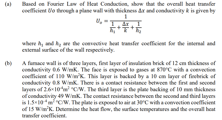 Solved Based On Fourier Law Of Heat Conduction, Show That | Chegg.com