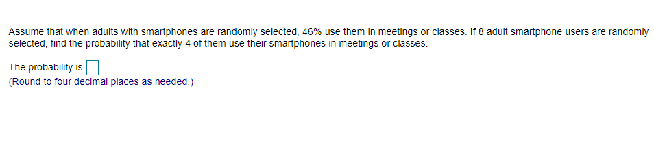 Solved Assume that when adults with smartphones are randomly | Chegg.com