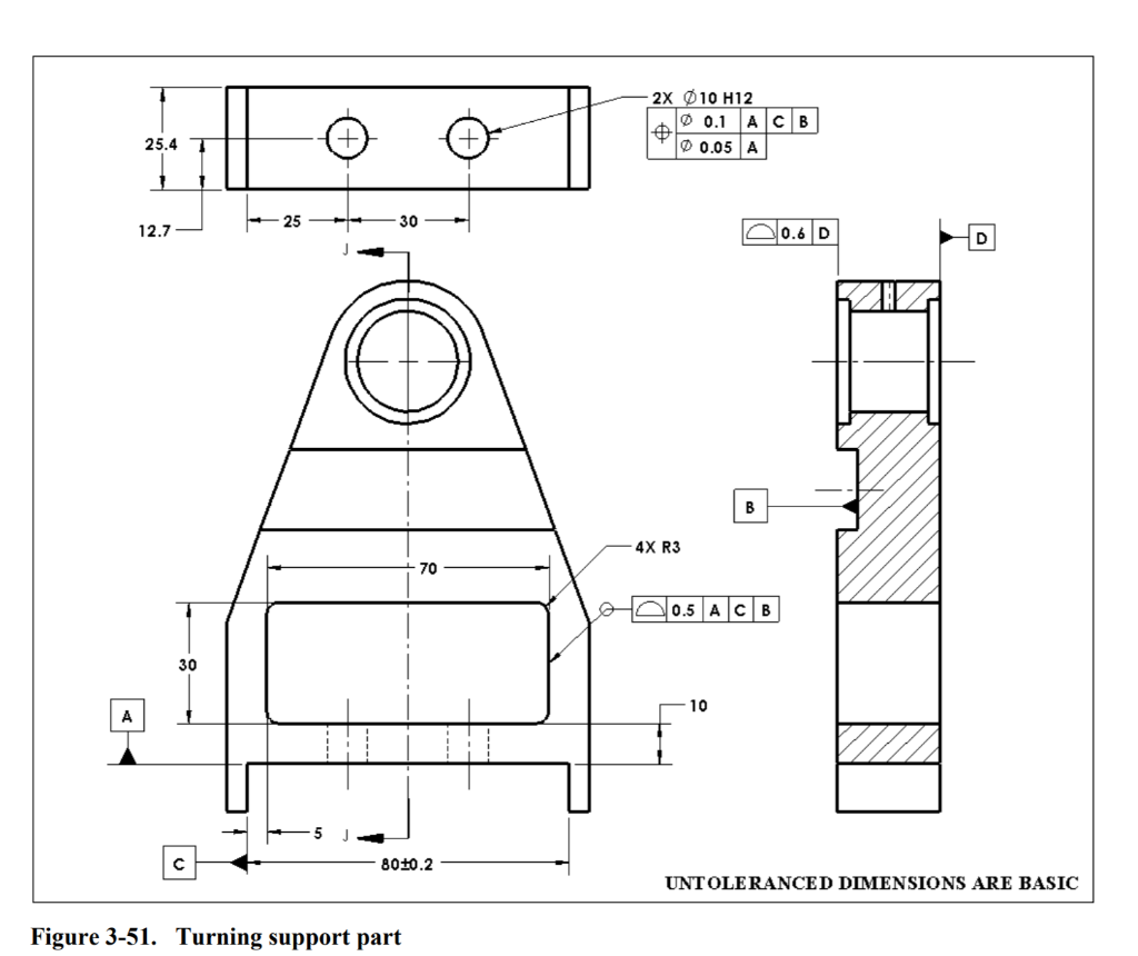 Solved 3.2 Consider the part shown in Figure 3-51. For each | Chegg.com