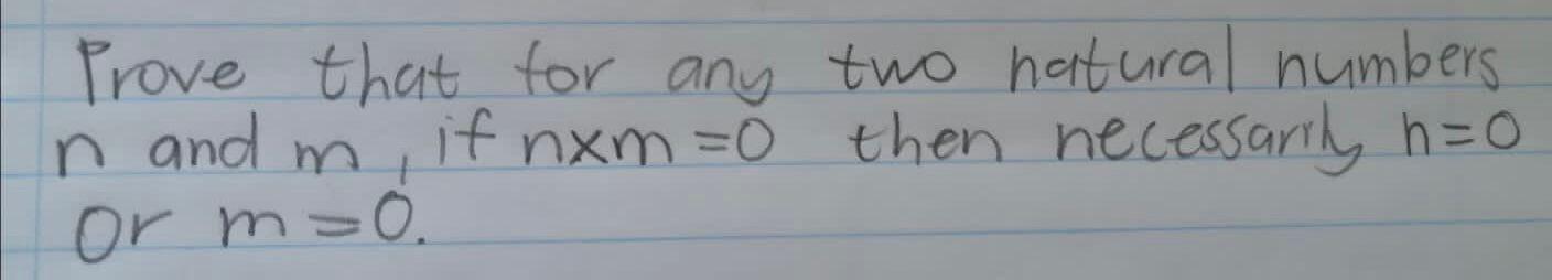 Solved n and m, Prove that for any two natural numbers if | Chegg.com