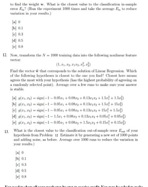 Linear Regression In these problems, we will | Chegg.com